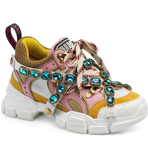 gucci gem sneakers|Gucci jeweled sneakers price.